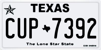 TX license plate CUP7392