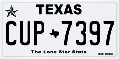 TX license plate CUP7397