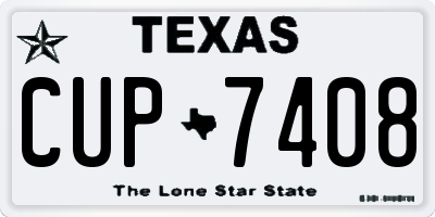 TX license plate CUP7408