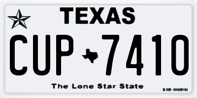 TX license plate CUP7410