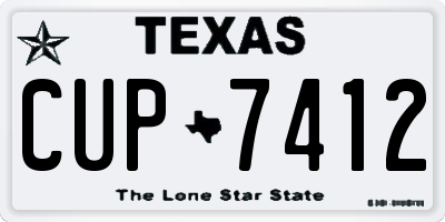 TX license plate CUP7412