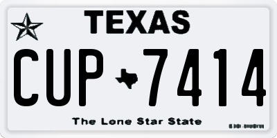 TX license plate CUP7414