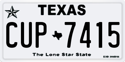 TX license plate CUP7415