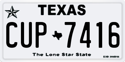 TX license plate CUP7416
