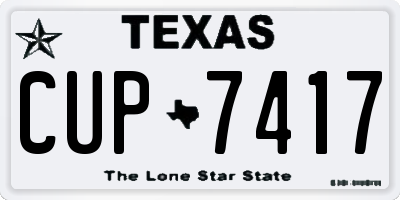 TX license plate CUP7417