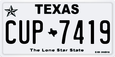 TX license plate CUP7419
