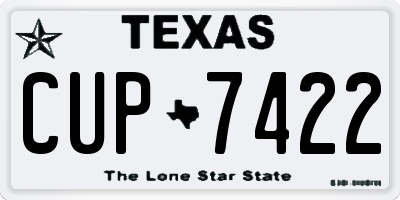 TX license plate CUP7422