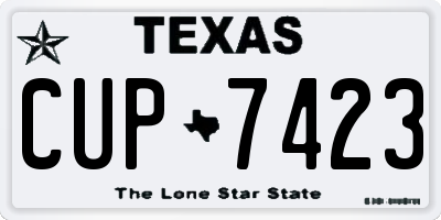 TX license plate CUP7423