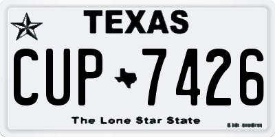 TX license plate CUP7426