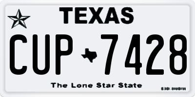 TX license plate CUP7428