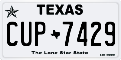TX license plate CUP7429