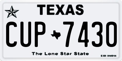TX license plate CUP7430