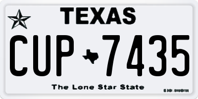 TX license plate CUP7435