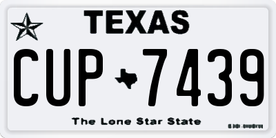 TX license plate CUP7439