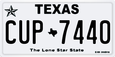 TX license plate CUP7440