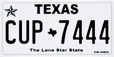 TX license plate CUP7444