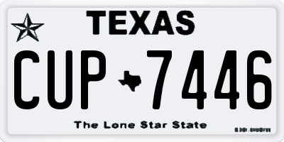 TX license plate CUP7446