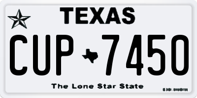 TX license plate CUP7450