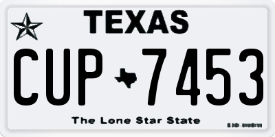 TX license plate CUP7453