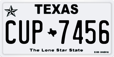 TX license plate CUP7456