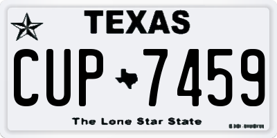 TX license plate CUP7459