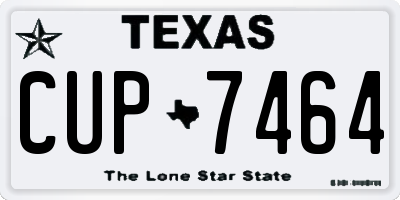 TX license plate CUP7464