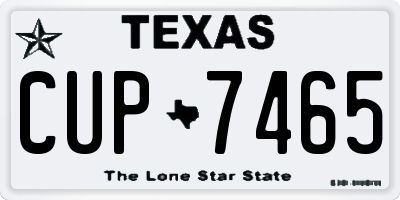 TX license plate CUP7465