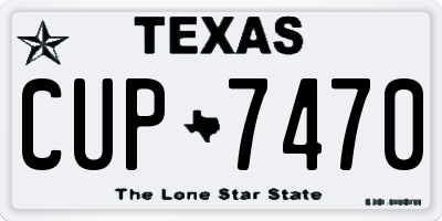TX license plate CUP7470