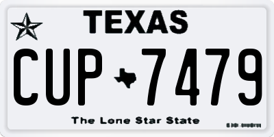TX license plate CUP7479