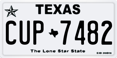 TX license plate CUP7482