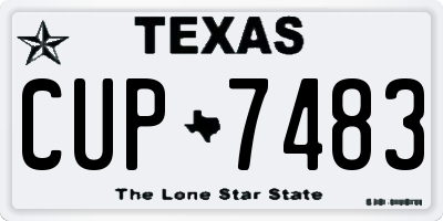 TX license plate CUP7483
