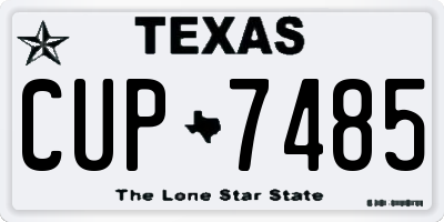 TX license plate CUP7485
