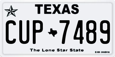 TX license plate CUP7489