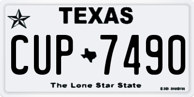 TX license plate CUP7490