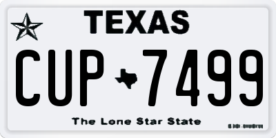 TX license plate CUP7499