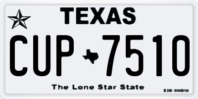 TX license plate CUP7510