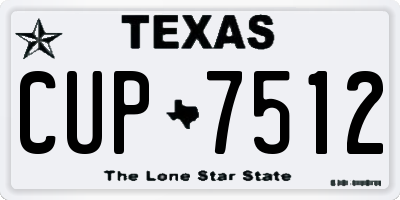 TX license plate CUP7512