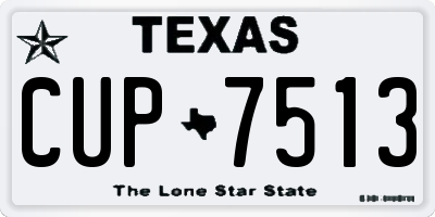 TX license plate CUP7513