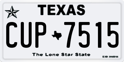TX license plate CUP7515