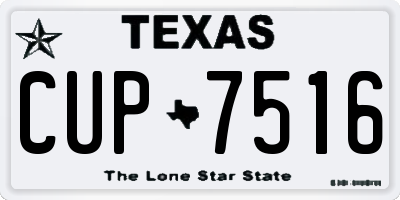 TX license plate CUP7516