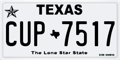 TX license plate CUP7517