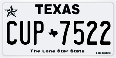 TX license plate CUP7522