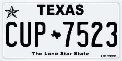 TX license plate CUP7523