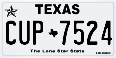 TX license plate CUP7524