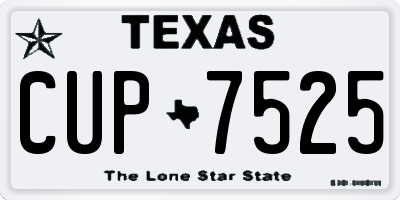 TX license plate CUP7525