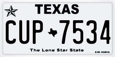 TX license plate CUP7534
