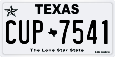 TX license plate CUP7541