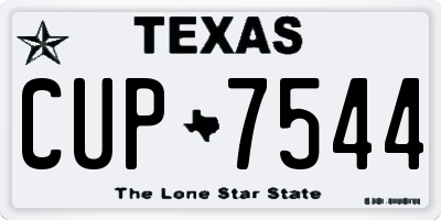 TX license plate CUP7544