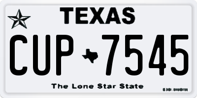 TX license plate CUP7545