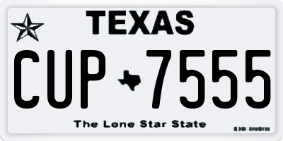 TX license plate CUP7555